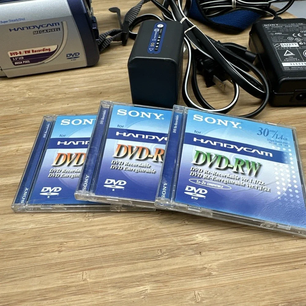 Sony HandyCam DCR-DVD300 Digital Video Camera Recorder Bundle w/ Charger & Accs